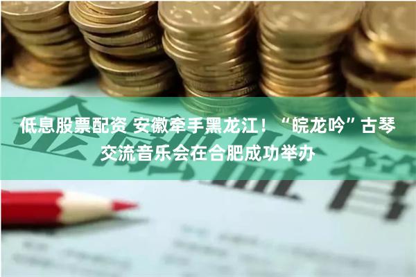 低息股票配资 安徽牵手黑龙江！“皖龙吟”古琴交流音乐会在合肥成功举办